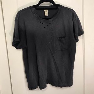 We The Free Distressed Black Tee